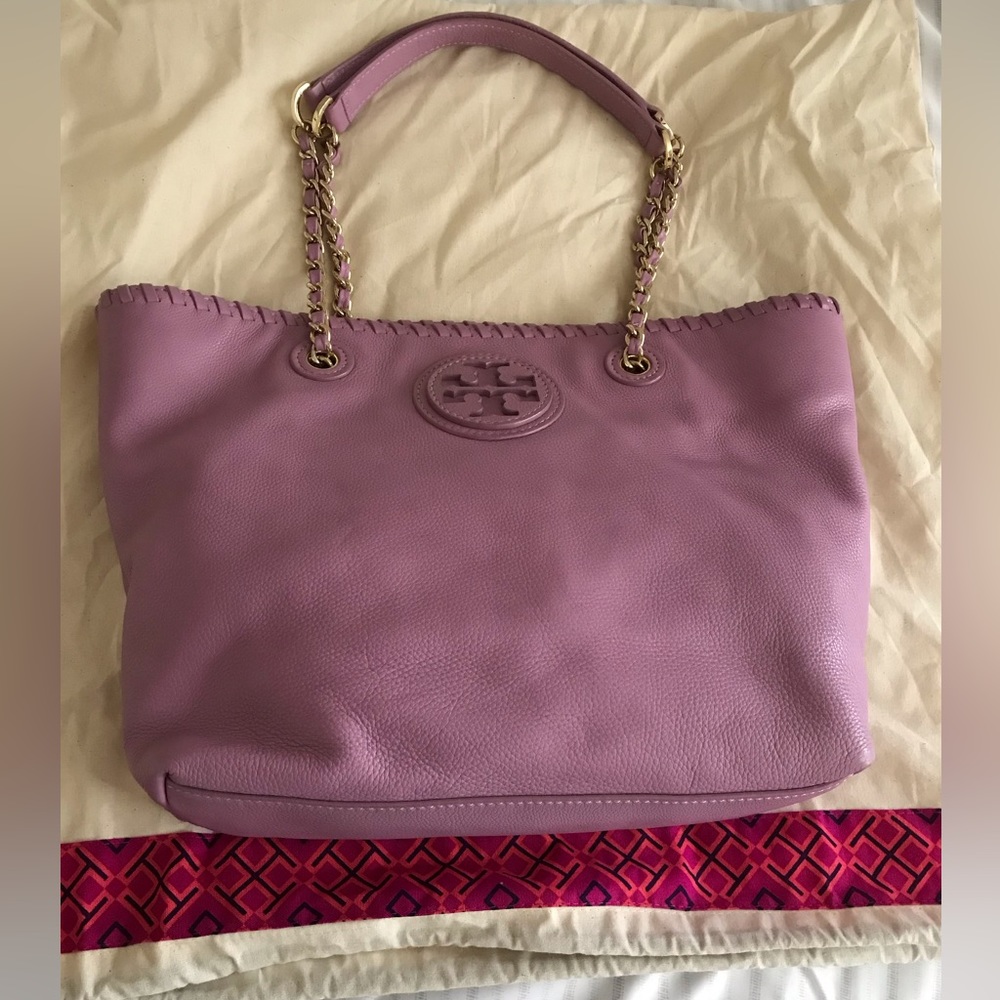 TORY BURCH MARION TOTE - RARE LAVENDER COLOR
